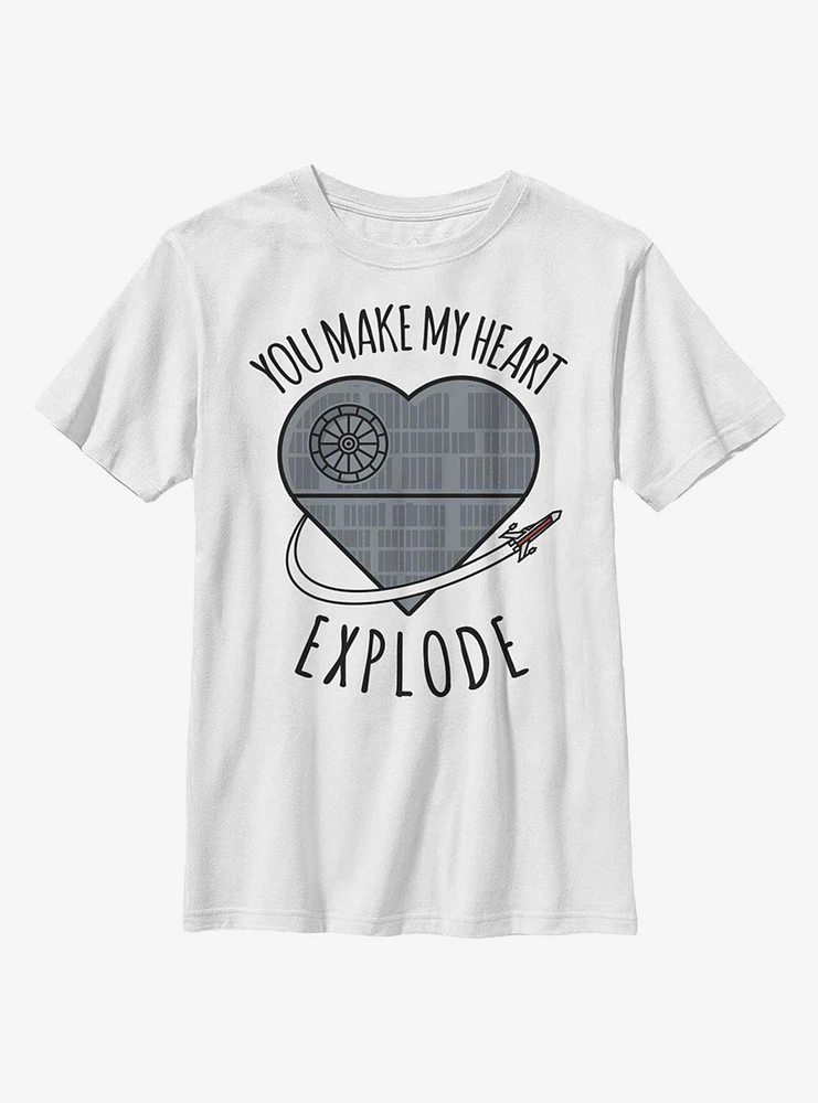 Star Wars Heart Explode Death Youth T-Shirt