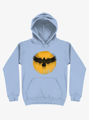 Black Bird Thunder Light Blue Hoodie