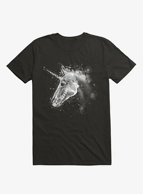 Space Constellation Unicorn Black T-Shirt