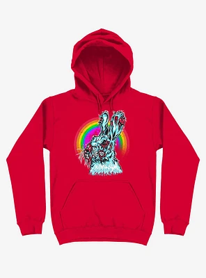 Zombie Blood Rainbow Rabbit Red Hoodie