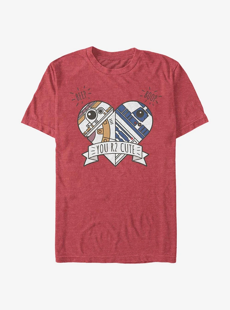 Star Wars Episode VII The Force Awakens BB-8 Heart R2-D2 T-Shirt