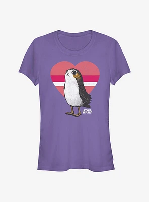 Star Wars Episode VIII The Last Jedi Porg Love Girls T-Shirt