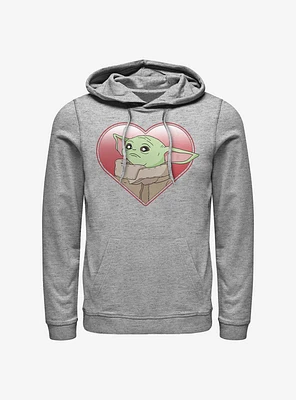 Star Wars The Mandalorian Heart Yoda Hoodie