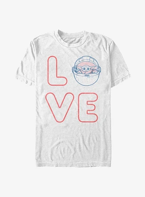 Star Wars The Mandalorian Love Stacked Grogu T-Shirt