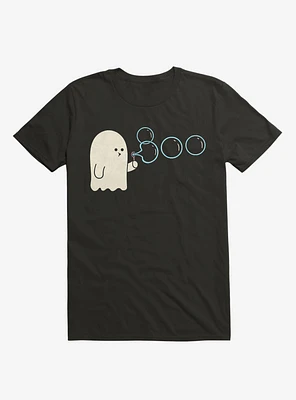 Boobbles Ghost Blowing Bubbles Black T-Shirt