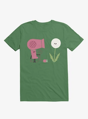 Forbidden Love Hair Dryer And Dandelion Irish Green T-Shirt