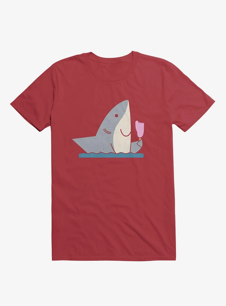 Ice Cream Shark Red T-Shirt