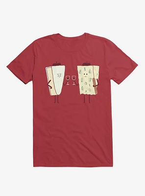 Frencheeses Cheeses Drinking Wine Red T-Shirt