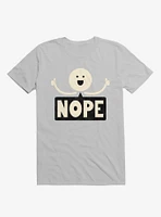 Thumbs Up Face Nope Sign Ice Grey T-Shirt