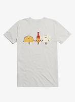 Taco, Hot Sauce, Toilet Paper Friends White T-Shirt