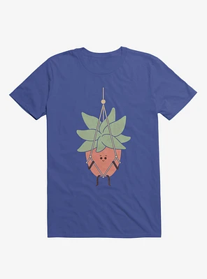 Hang There House Plant Royal Blue T-Shirt