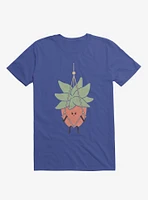 Hang There House Plant Royal Blue T-Shirt