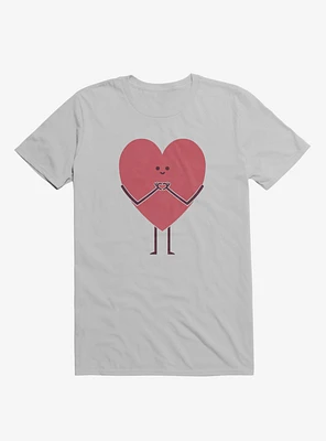 Heart Making Hands Ice Grey T-Shirt