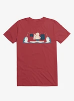 Penguin With Narwhals Laundry Day T-Shirt