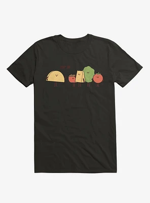 Taco Hop In! Fixings Black T-Shirt