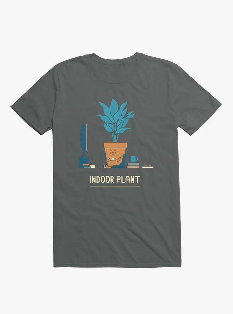 Indoor Comfy Plant Charcoal Grey T-Shirt