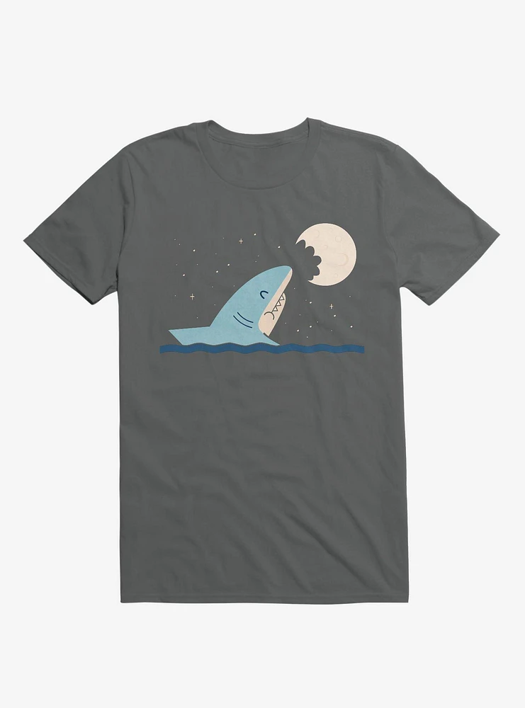 Shark Moon Bite Charcoal Grey T-Shirt