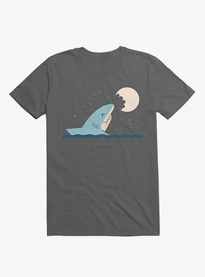Shark Moon Bite Charcoal Grey T-Shirt