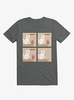 Purrhaps... Mischievous Cat Charcoal Grey T-Shirt