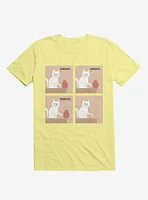 Purrhaps... Mischievous Cat Corn Silk Yellow T-Shirt