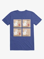 Purrhaps... Mischievous Cat Royal Blue T-Shirt