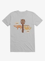 Sloths Slow Texters Club Ice Grey T-Shirt