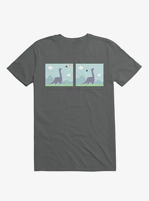 Dinosaur Meh-Teor Charcoal Grey T-Shirt