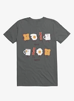 Opposites Breakfast Breakslow Charcoal Grey T-Shirt
