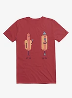Opposites Hot Dog Cold Red T-Shirt
