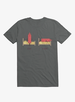 Opposites Ketchup Ketchdown Charcoal Grey T-Shirt