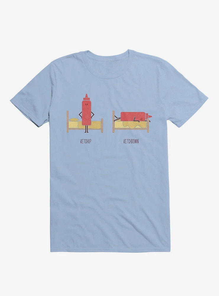Opposites Ketchup Ketchdown Light Blue T-Shirt