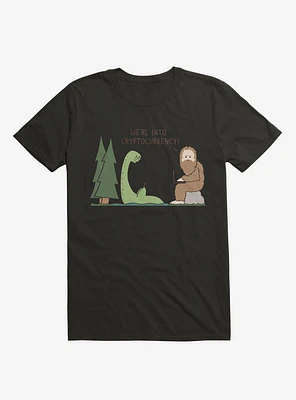 We're Into Cryptocurrency! Mythical Creatures Black T-Shirt