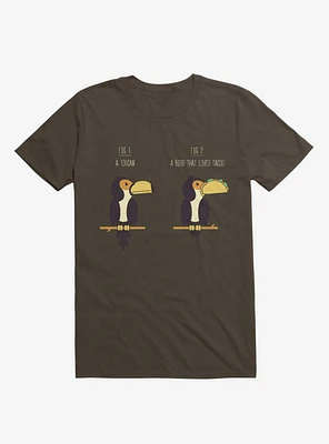Know Your Birds A Toucan Or Bird With Taco Brown T-Shirt
