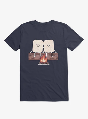 I Melt With You Marshmallows Navy Blue T-Shirt