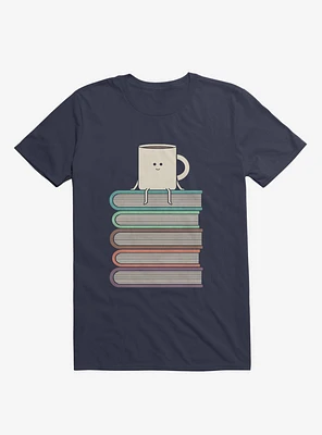 Top Of The World Cup On Books Navy Blue T-Shirt
