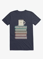 Top Of The World Cup On Books Navy Blue T-Shirt