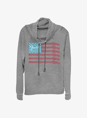 Fender Guitar Flag Cowlneck Long-Sleeve Girls Top