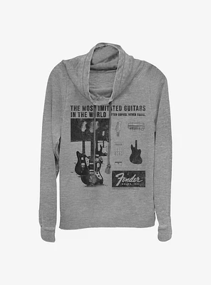 Fender Litho Ad Cowlneck Long-Sleeve Girls Top