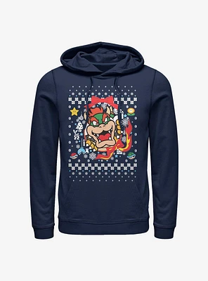 Nintendo Super Mario Wreath Bowser Sweater Hoodie