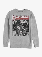 Marvel Morbius The Living Vampire Panels Crew Sweatshirt