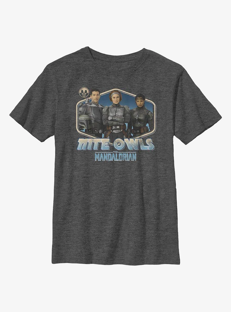 Star Wars The Mandalorian Nite Owls Youth T-Shirt