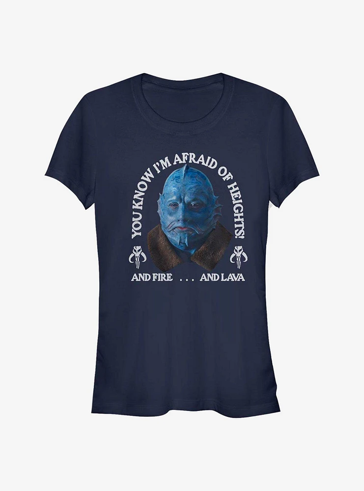 Star Wars The Mandalorian Fire Lava Heights Girls T-Shirt