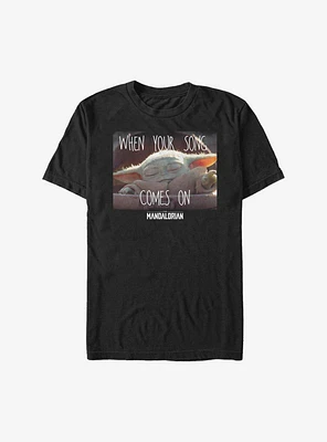 Extra Soft Star Wars The Mandalorian Child Song Meme T-Shirt