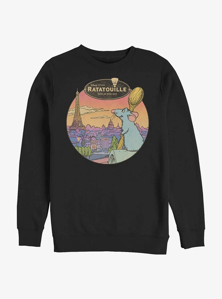 Disney Pixar Ratatouille Le Rat Parisian Crew Sweatshirt