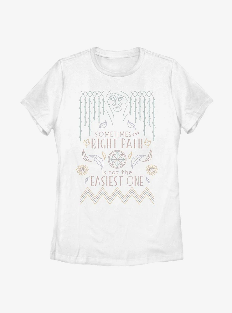 Disney Pocahontas Grandmother Willow Cross Stitch Womens T-Shirt