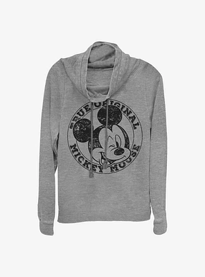 Disney Mickey Mouse Original Cowlneck Long-Sleeve Girls Top