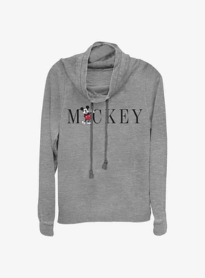 Disney Mickey Mouse Simply Cowlneck Long-Sleeve Girls Top