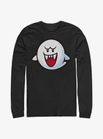 Super Mario Boo Face Long-Sleeve T-Shirt