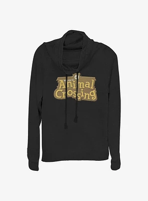 Animal Crossing Logo Cowlneck Long-Sleeve Girls Top