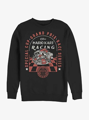 Super Mario Checkered Passed Crew Sweatshirt